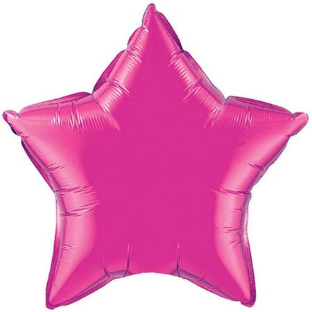 PIONEER 36 in. Shaped Magenta Star Foil Balloon 43090